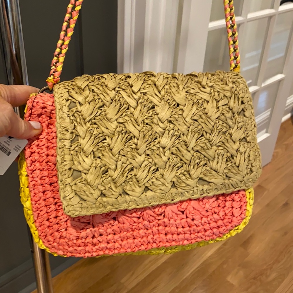 Cross body , straw, summer bag